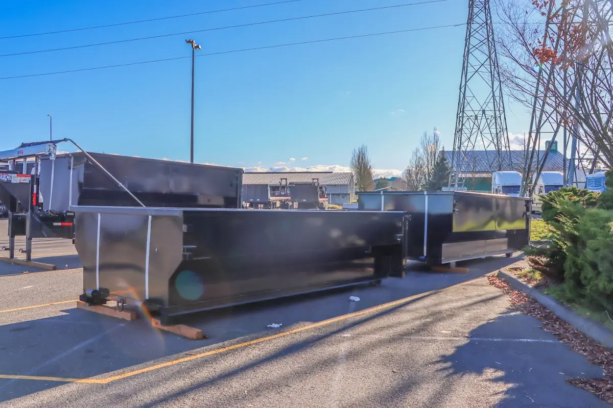 Roll-off dumpster ready for waste disposal at job site for Estate Cleanout Dumpster Rental in Cayce